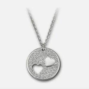 Swarovski Metropolis Pendant Necklace Silver Open Heart Retied